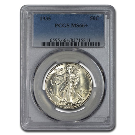 1935 Walking Liberty Half Dollar MS-66+ PCGS 1935 Walking Liberty Half Dollar MS-66+ PCGS